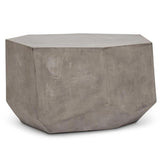 Kristal Fiber Reinforced Concrete Geometric End Table Outdoor Side Tables LOOMLAN By Urbia