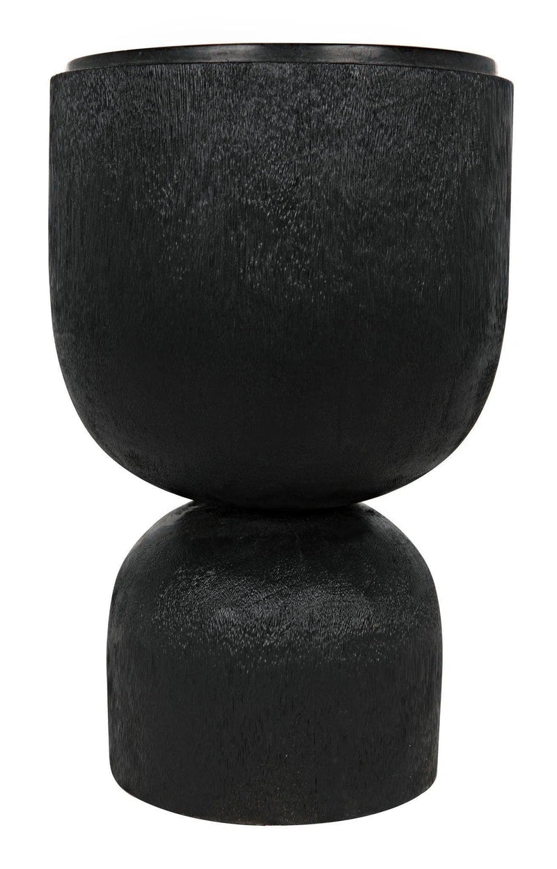 Kudoro Black Marble Round Side Table Side Tables LOOMLAN By Noir