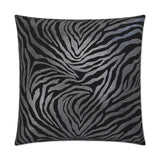 Kumba Ebony Black Throw Pillow With Insert Throw Pillows LOOMLAN By D.V. Kap