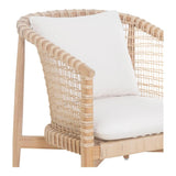 Kuna Solid Teak Frame with Lloyd Loom Weave Outdoor Chair Outdoor Lounge Chairs LOOMLAN By Moe's Home