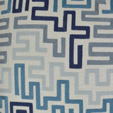 Labyrinth Indigo Blue Throw Pillow With Insert Throw Pillows LOOMLAN By D.V. Kap