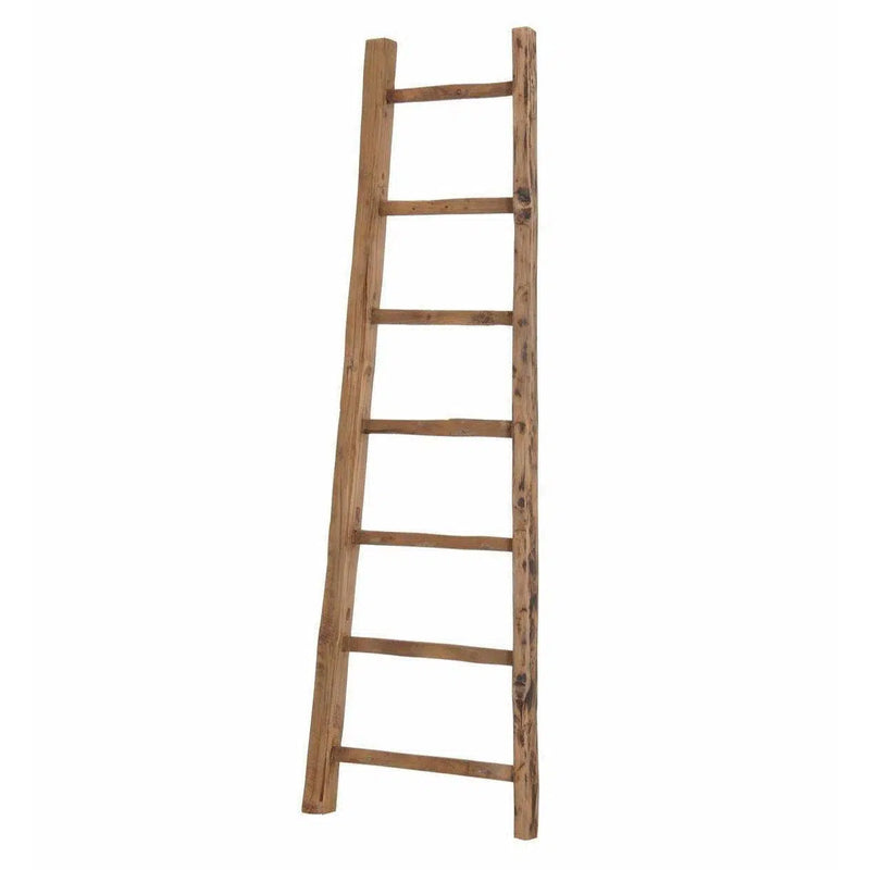 Ladder Etagere Wood Shelves With Wood Frame Tall and Narrow Etageres LOOMLAN By LH Imports