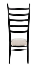 Ladder Wood Black Armless Chair Club Chairs LOOMLAN By Noir