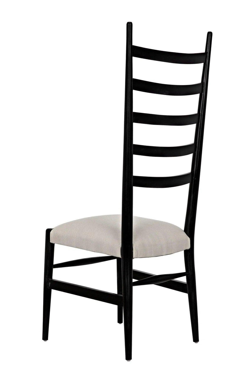 Ladder Wood Black Armless Chair Club Chairs LOOMLAN By Noir