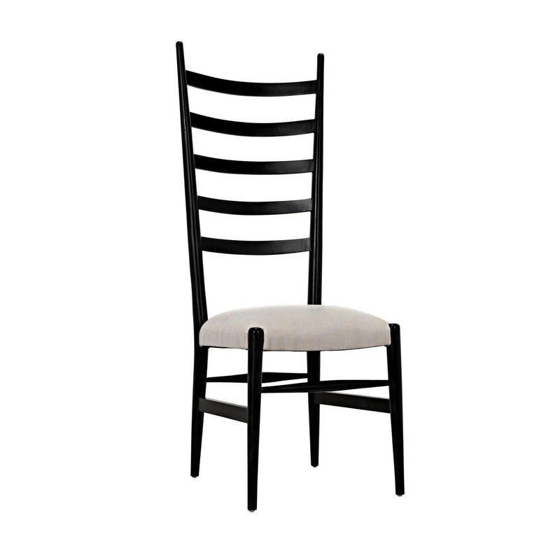 Ladder Wood Black Armless Chair Club Chairs LOOMLAN By Noir