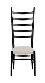 Ladder Wood Black Armless Chair Club Chairs LOOMLAN By Noir