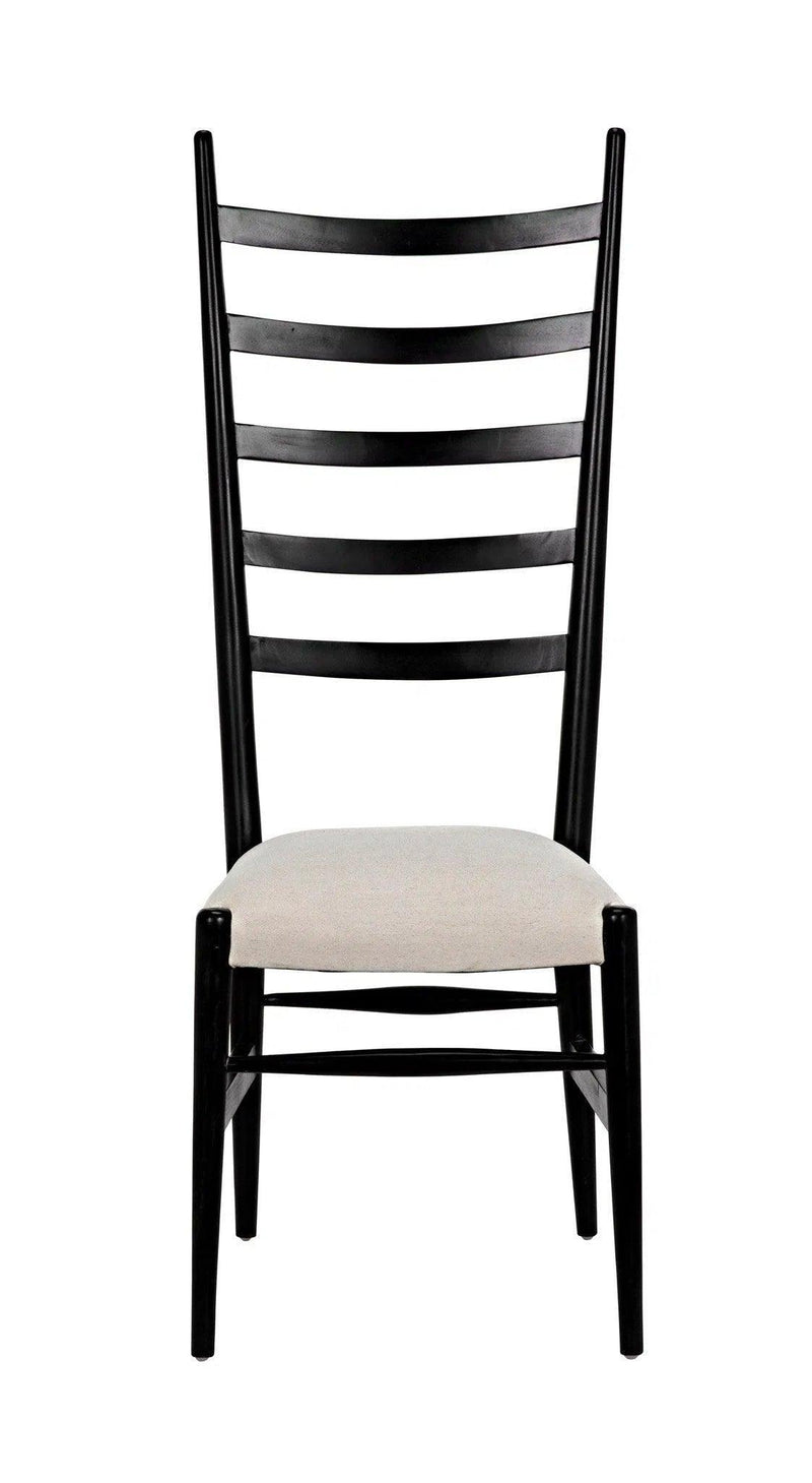 Ladder Wood Black Armless Chair Club Chairs LOOMLAN By Noir