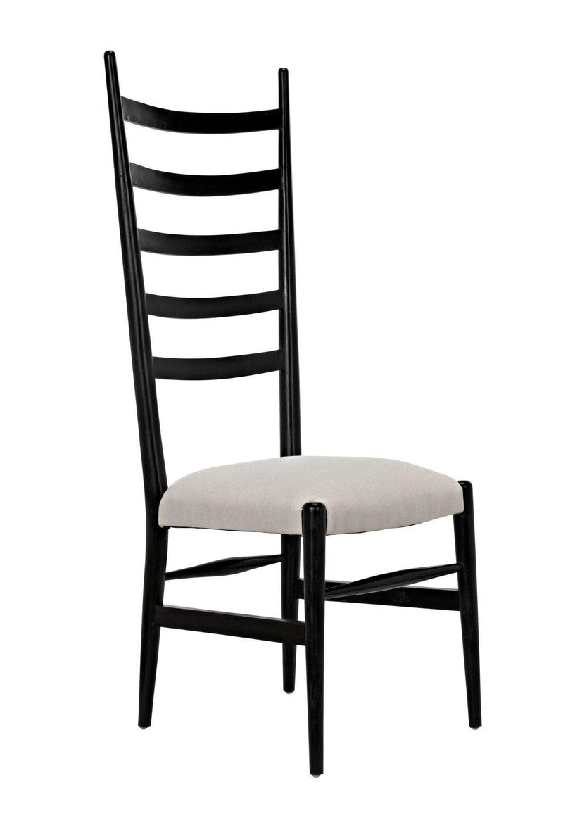 Ladder Wood Black Armless Chair Club Chairs LOOMLAN By Noir