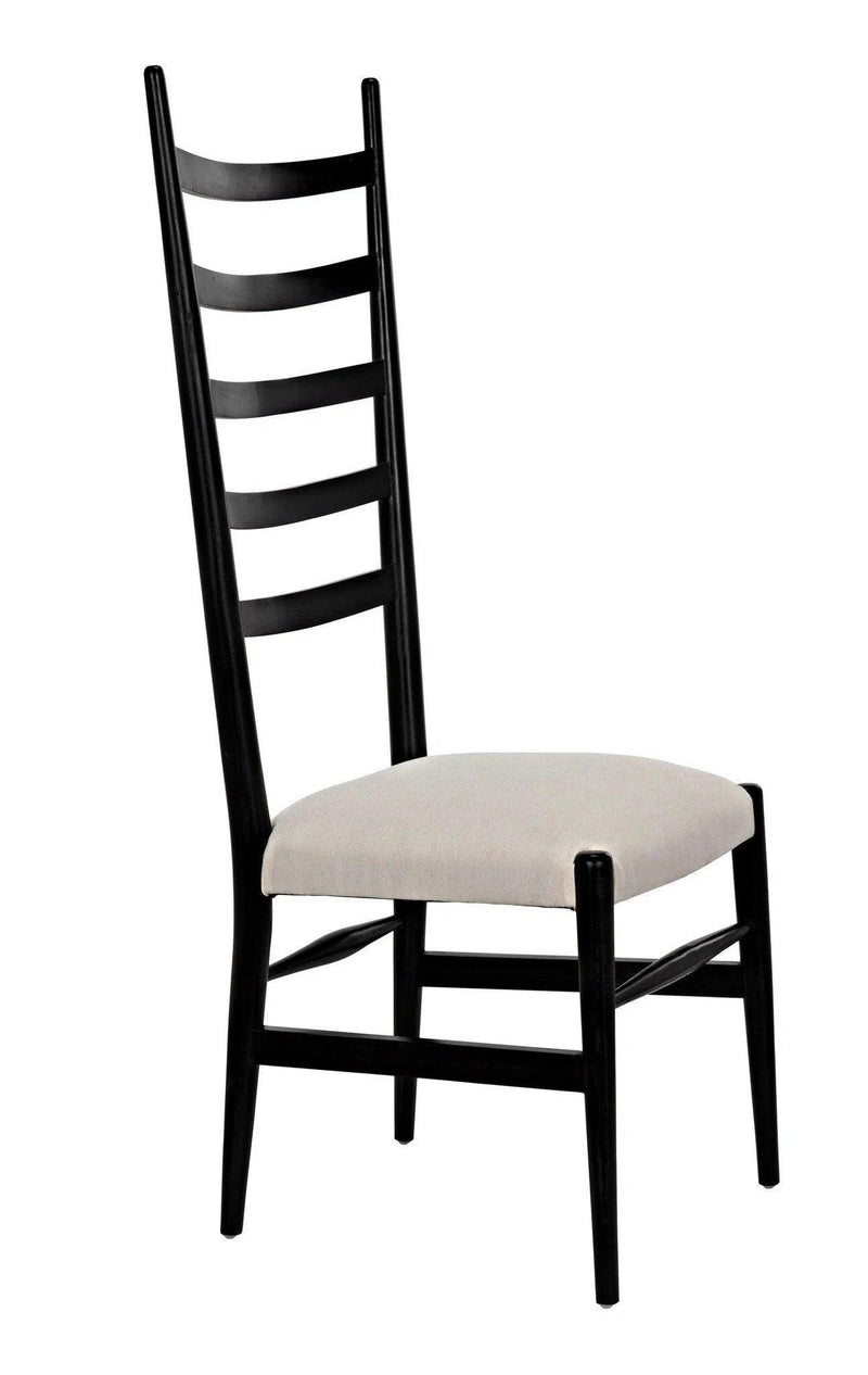 Ladder Wood Black Armless Chair Club Chairs LOOMLAN By Noir