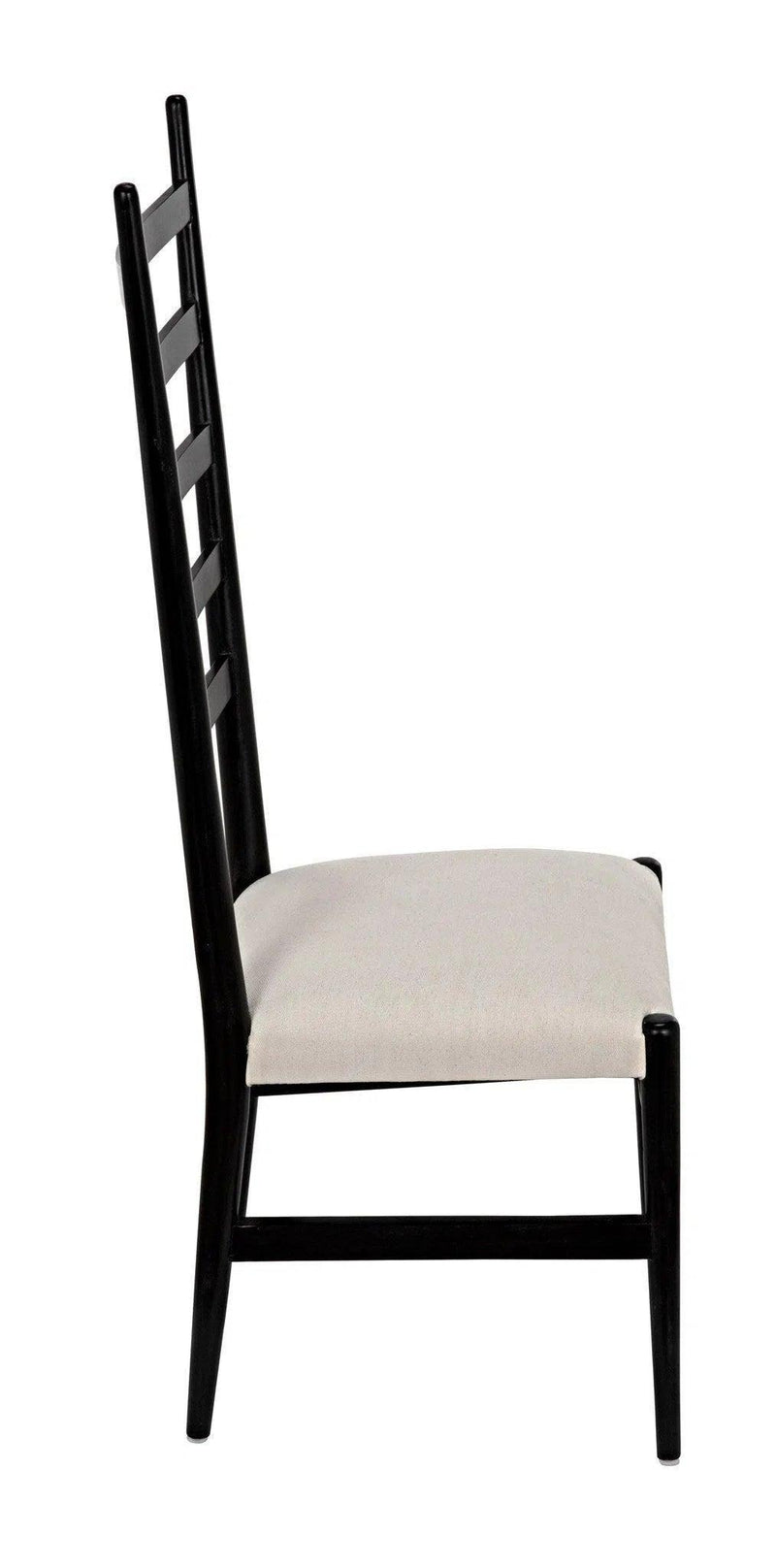 Ladder Wood Black Armless Chair Club Chairs LOOMLAN By Noir