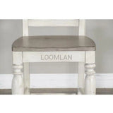 Ladderback Wood Seat Counter Height Barstool 24"H Counter Stools LOOMLAN By Sunny D