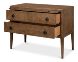 Ladlow Chest Two Drawers Light Mink Finish Chests LOOMLAN By Sarreid