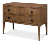 Ladlow Chest Two Drawers Light Mink Finish Chests LOOMLAN By Sarreid