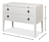 Ladlow Chest Two Drawers Working White Chests LOOMLAN By Sarreid