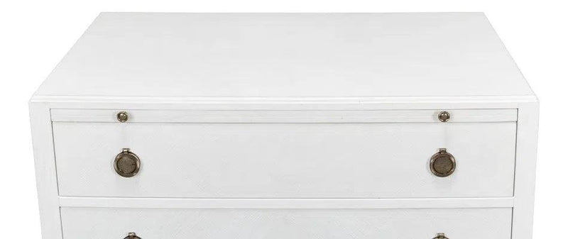 Ladlow Chest Two Drawers Working White Chests LOOMLAN By Sarreid