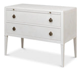 Ladlow Chest Two Drawers Working White Chests LOOMLAN By Sarreid