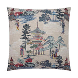 Lago Novelty Multi Color Blue Large Throw Pillow With Insert Throw Pillows LOOMLAN By D.V. Kap