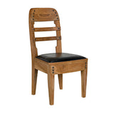 Laila Chair, Teak with Leather Dining Chairs LOOMLAN By Noir