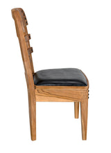 Laila Chair, Teak with Leather Dining Chairs LOOMLAN By Noir