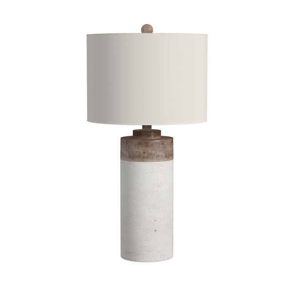 Lamar Cement White Table Lamp Table Lamps LOOMLAN By Bassett Mirror