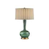 Lamartine Glass and Metal Green Table Lamp Table Lamps LOOMLAN By Currey & Co