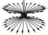 Lampberto Chandelier, Black Steel Chandeliers LOOMLAN By Noir