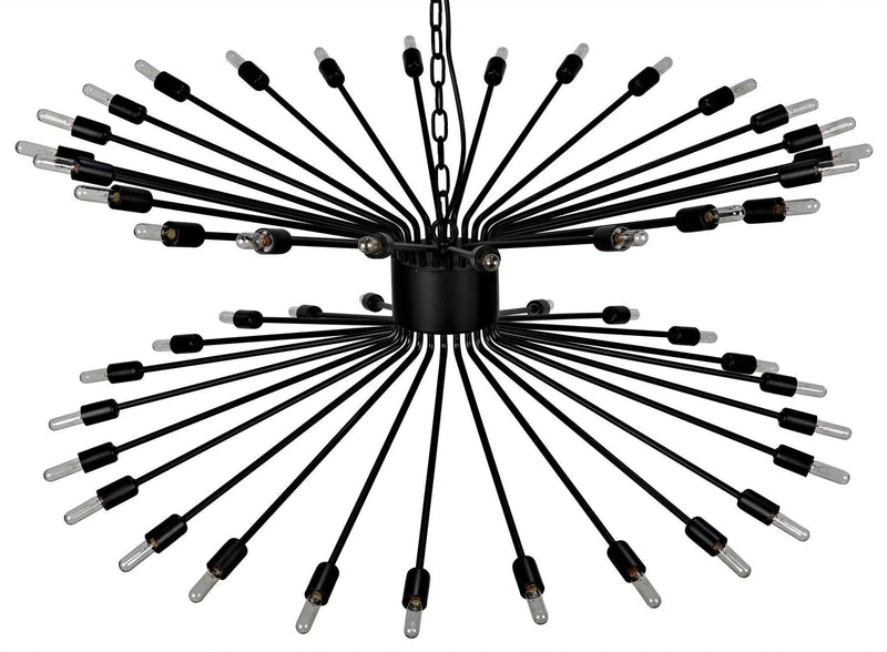 Lampberto Chandelier, Black Steel Chandeliers LOOMLAN By Noir