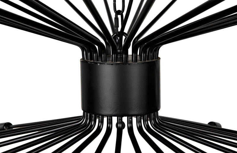 Lampberto Chandelier, Black Steel Chandeliers LOOMLAN By Noir