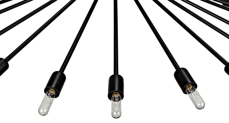 Lampberto Chandelier, Black Steel Chandeliers LOOMLAN By Noir