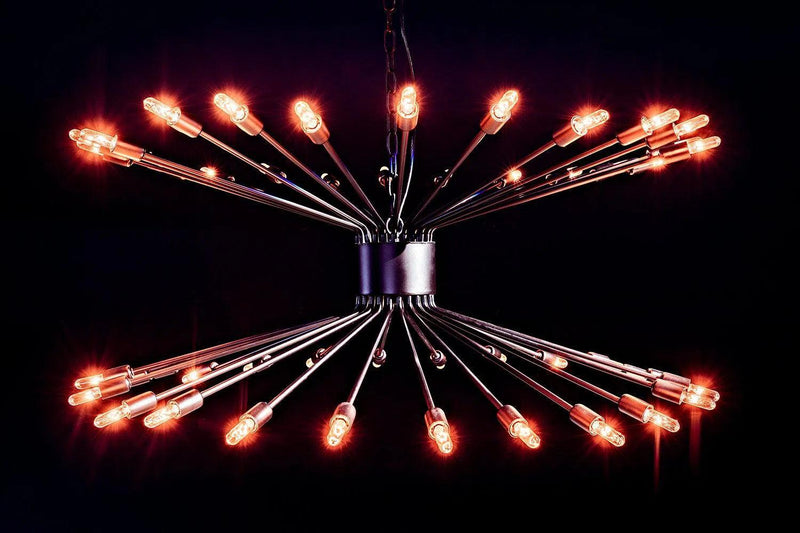 Lampberto Chandelier, Black Steel Chandeliers LOOMLAN By Noir