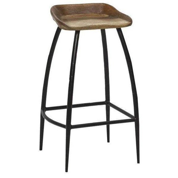 Landon Iron and Wood Bar Stool Bar Stools LOOMLAN By LOOMLAN