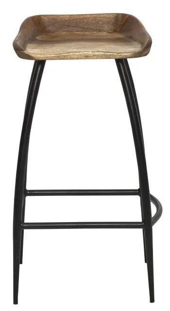 Landon Iron and Wood Bar Stool Bar Stools LOOMLAN By LOOMLAN