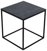 Landon Steel and Marble Black Rectangle Side Table Side Tables LOOMLAN By Noir