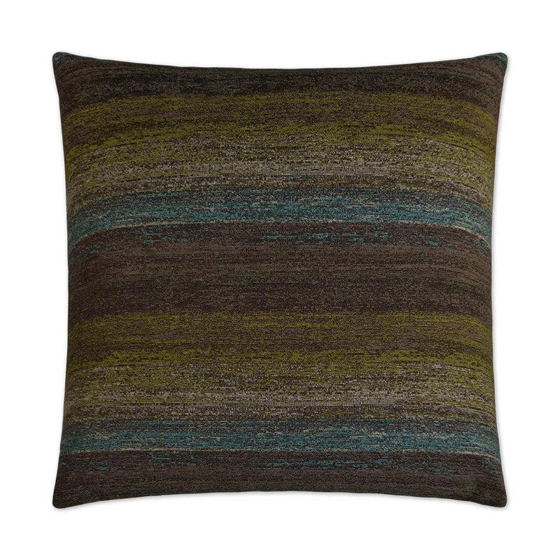 Landscape Lagoon Chocolate Brown Throw Pillow With Insert Throw Pillows LOOMLAN By D.V. Kap