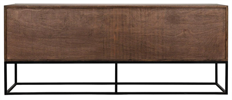 Lanon Wood Steel Base Sideboard Sideboards LOOMLAN By Noir