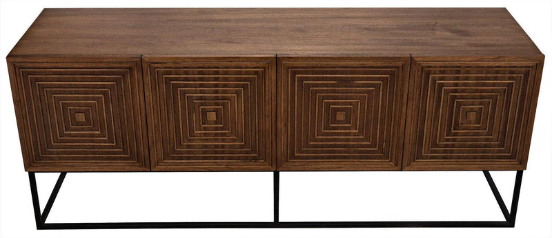 Lanon Wood Steel Base Sideboard Sideboards LOOMLAN By Noir