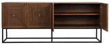 Lanon Wood Steel Base Sideboard Sideboards LOOMLAN By Noir