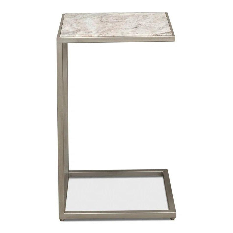 Laptop Table Marble Top Side Tables LOOMLAN By Sarreid