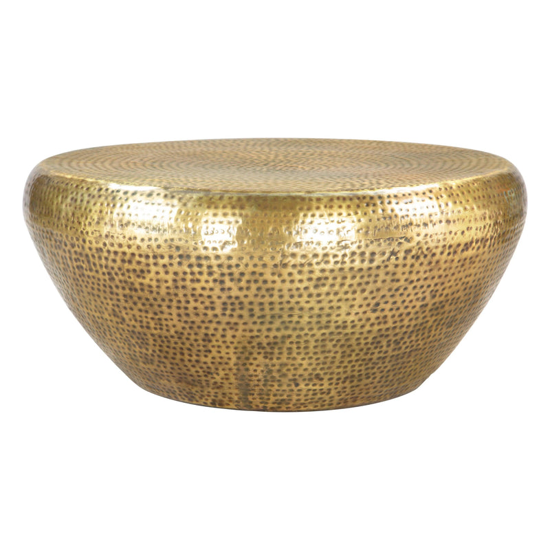 Larache Gold Round Coffee Table Coffee Tables LOOMLAN By Zuo Modern