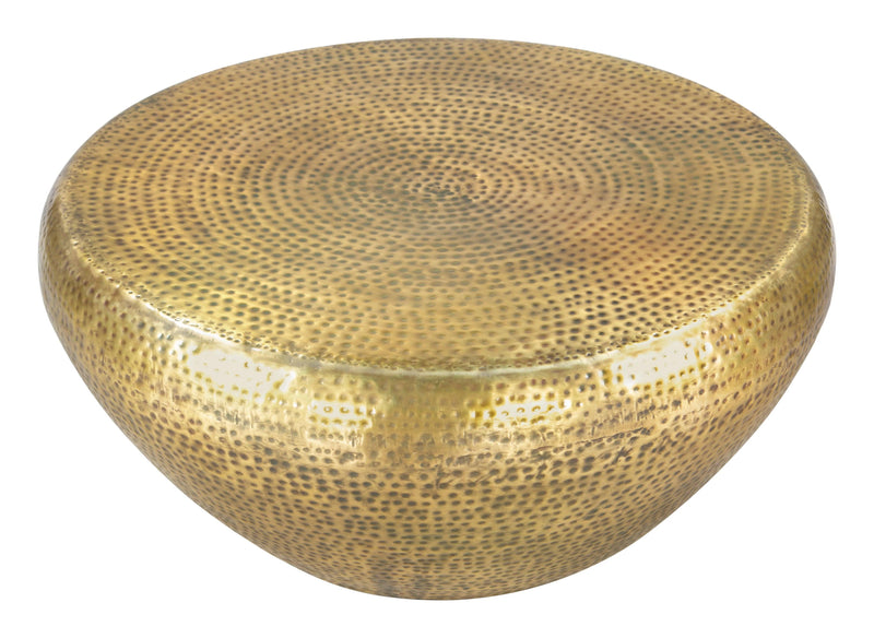 Larache Gold Round Coffee Table Coffee Tables LOOMLAN By Zuo Modern