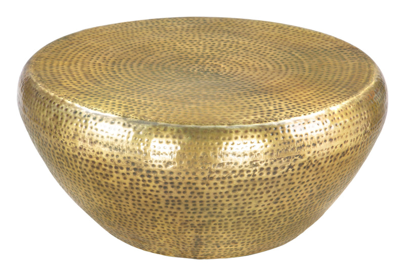 Larache Gold Round Coffee Table Coffee Tables LOOMLAN By Zuo Modern