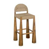 Laredo Teak Wood Bar Stool Bar Stools LOOMLAN By Noir