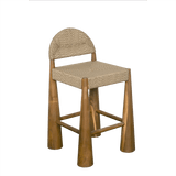 Laredo Teak Wood Counter Stool Counter Stools LOOMLAN By Noir