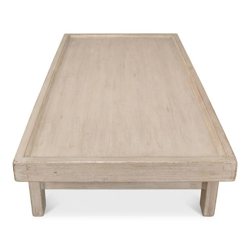 Large Wood Panel Coffee Table French Grey Coffee Tables LOOMLAN By Sarreid