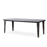 Largo 86" Rectangular Umbrella Dining Table All Weather Wicker Outdoor Dining Tables LOOMLAN By Lloyd Flanders