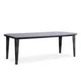 Largo 86" Rectangular Umbrella Dining Table All Weather Wicker Outdoor Dining Tables LOOMLAN By Lloyd Flanders