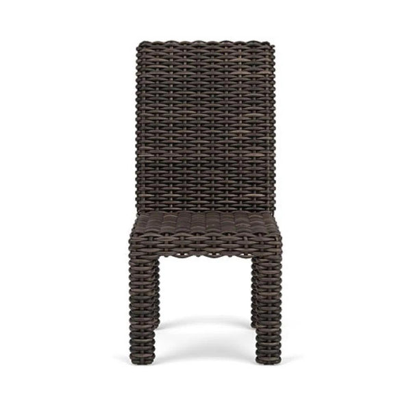 Largo Armless Dining Chair All Weather Wicker Furniture Made in USA Outdoor Dining Chairs LOOMLAN By Lloyd Flanders