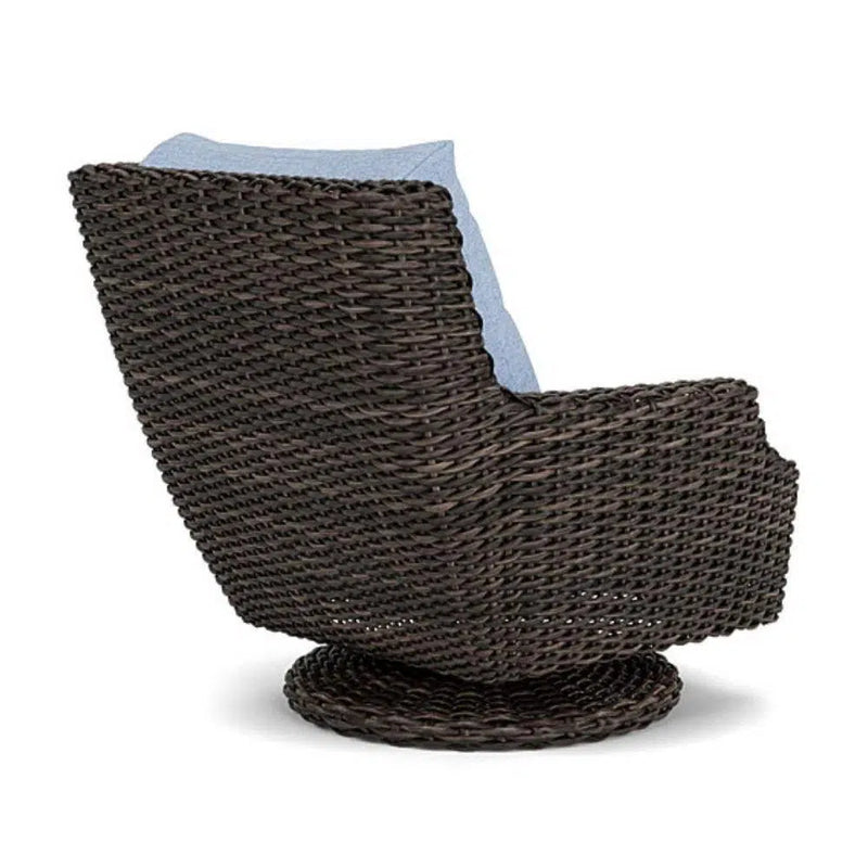 Largo High Back Swivel Rocker Lounge Chair All Weather Wicker Outdoor Lounge Chairs LOOMLAN By Lloyd Flanders