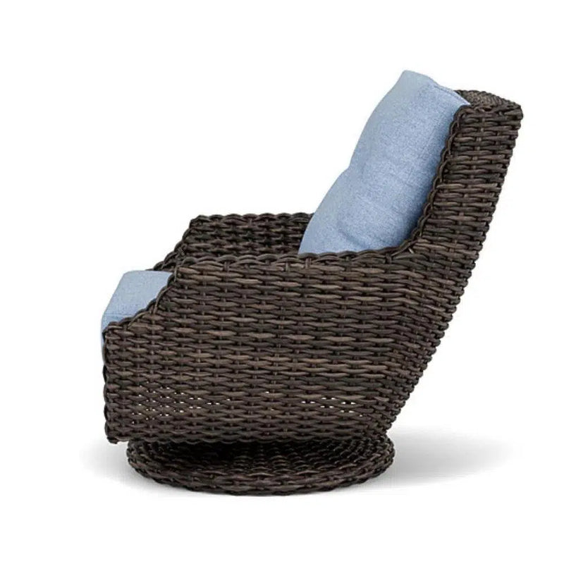 Largo High Back Swivel Rocker Lounge Chair All Weather Wicker Outdoor Lounge Chairs LOOMLAN By Lloyd Flanders