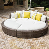 Largo Left Arm Curved Sofa Sectional All Weather Wicker Furniture Outdoor Modulars LOOMLAN By Lloyd Flanders